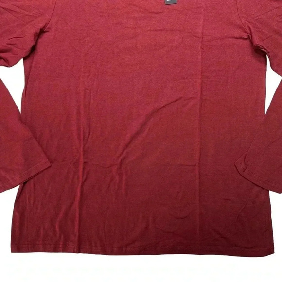 Natori Buji Red Modal Blend Crewneck Long Sleeve Mens T-Shirt Size Large - Picture 7 of 10